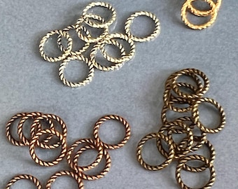 Anillos de salto cerrados de cuerda - 8 mm de diámetro exterior - Suministros de joyería DIY