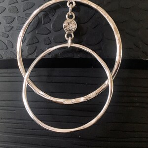 Aros grandes plateados de 53 mm - Componentes para pendientes DIY - Un par - Fornituras para joyería imagen 7
