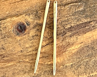 Gold Plated Organic Bar Pendant: 3" DIY Earring Component (2 Pieces)