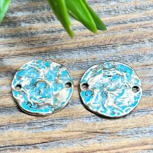 Textured Patina Gold Connectors - DIY Jewelry Findings and Supplies