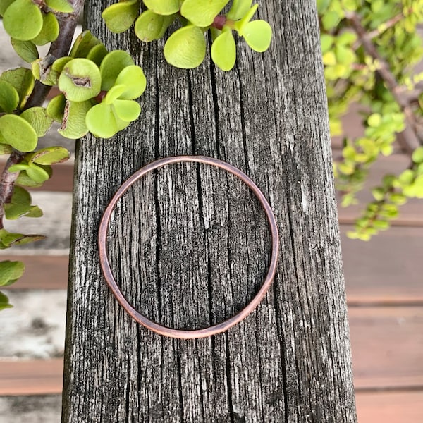 43 mm Copper Organic Circle Connectors - Closed Rings - Earring Hoops - Necklace Connectors - Crafting Supplies