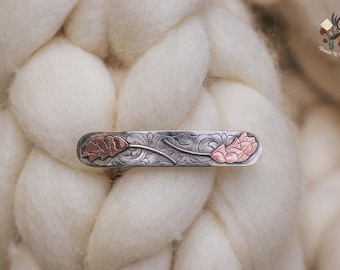 Handcrafted and Hand Engraved Indian Paintbrush Hair Barrette