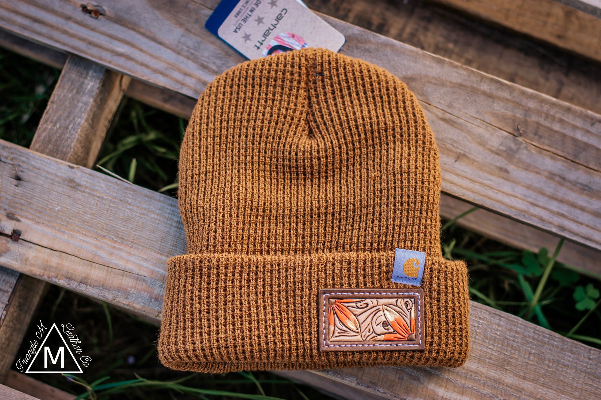 carhartt beanie leather patch