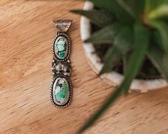 Genuine Turquoise, Sterling Silver with Hand Engraving Armadillo Pendant ONLY