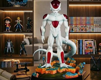 Figura de Frieza de Dragon Ball Super, estatua de anime pintada a mano, regalo perfecto para fans del anime, 30 cm, calidad premium, regalo único para amantes del manga.