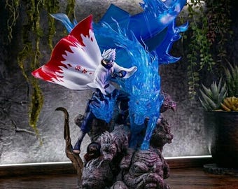 Figura premium de Kakashi Hatake, 23 cm, coleccionable de Naruto, estatua de batalla con invocación, regalo único para fans del anime, decoración detallada del manga.