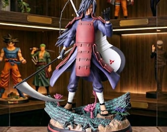 Figura de Madara Uchiha de 30 cm, estatua de Naruto, artículo de colección de anime, modelo de resina del clan Uchiha, regalo detallado de decoración de anime para fans del anime, estatua de escritorio