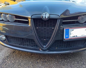 Alfa Romeo 159 Brera Spider Front Radiator Grille | Custom Scudetto Shield Surround | V-Grill Bumper Trim Upgrade | 3D Printed DIY Aero