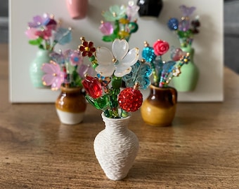 Handmade Beaded Floral Bouquet Magnet