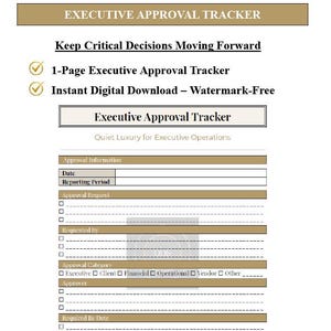 Executive Approval Tracker