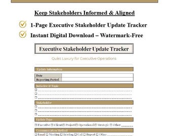 Executive Stakeholder Update Tracker