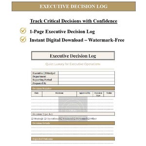 Executive Decision Log