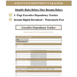 Executive Dependency Tracker