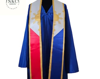 Philippines flag graduation stole