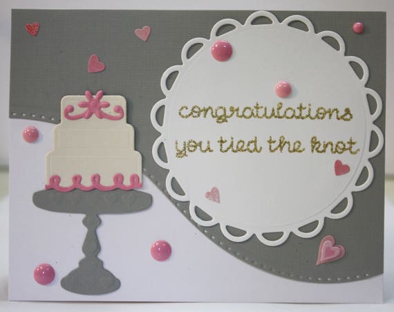 Die-Cut Congrats on Tying the Knot Wedding Card