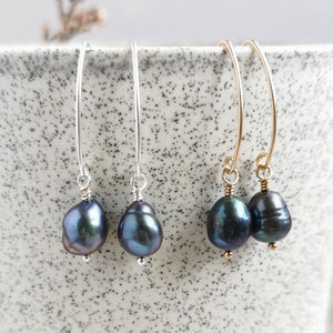 Peacock Baroque Pearl Drop Earrings: 14 carat Gold-filled or Sterling Silver handmade earwires