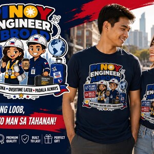 Pinoy Engineer Abroad Shirt, Filipino Engineer T-Shirt, OFW Engineer Tee, Filipino Worker Gift, Pinoy Abroad Shirt