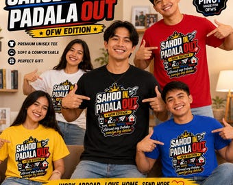 Camiseta OFW, Camiseta Sahod In Padala Out, Camiseta Filipino en el Extranjero, Camiseta para Trabajadores Filipinos, Regalo Divertido para Filipinos, Edición OFW