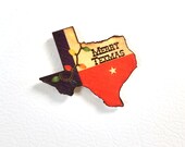 Merry Texmas Lights Wooden Refrigerator Magnet