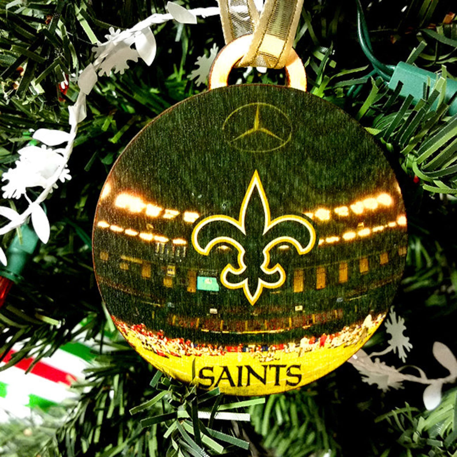 New Orleans Saints Christmas Ornament / gift tag Etsy