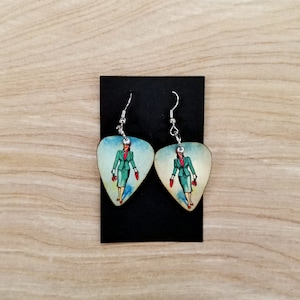 La Dama Loteria Mexican Bingo earrings