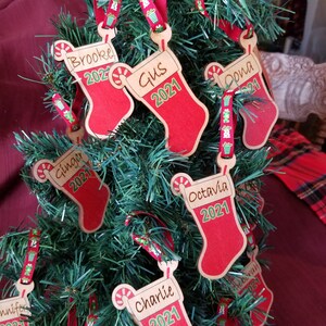 Personal Keepsake Christmas Stocking  Gift Tag / Christmas Ornament / Bottle Tag 2021