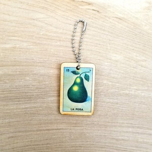 La Pera Loteria Mexican Bingo KeyTag NEW! Color on both sides!