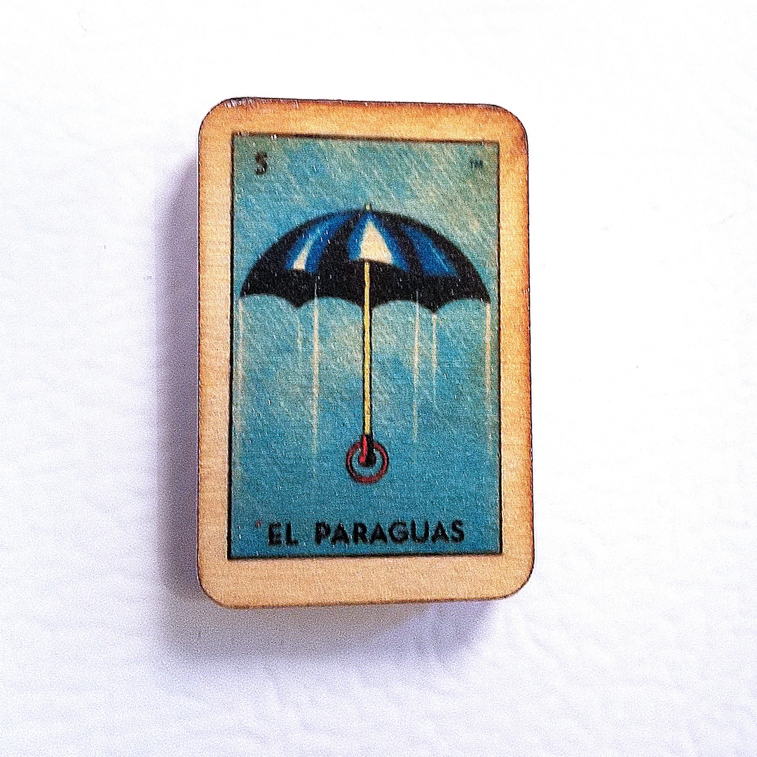 Umbrella El Paraguas Loteria Mexican Bingo Magnet - Etsy