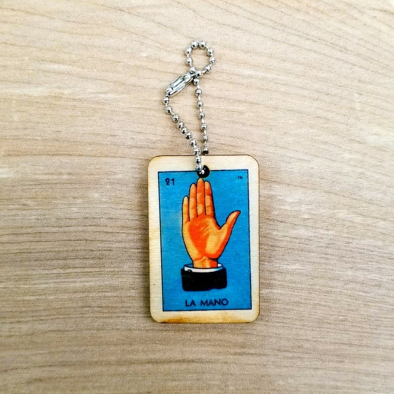 Hand La Mano Loteria Mexican Bingo Keytag NEW Color On Both Etsy
