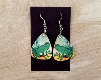 La Rana Loteria Mexican Bingo earrings