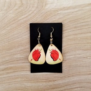 El Corazon Loteria Mexican Bingo earrings