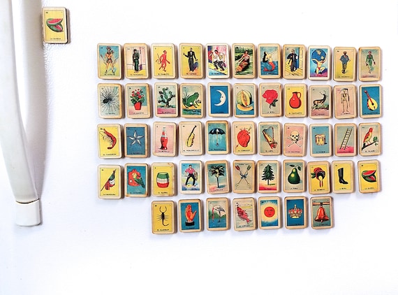 Umbrella El Paraguas Loteria Mexican Bingo Magnet - Etsy