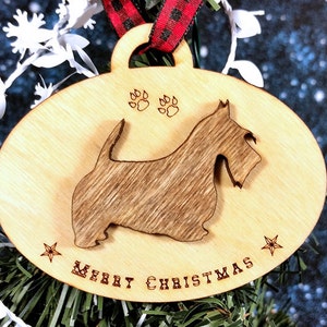 Wooden Scottish Terrier Gift Tag / Ornament gift tag