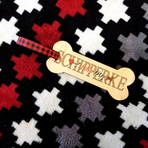 I love my Schipperke dog Gift Tag / Bottle Tag / Ornament