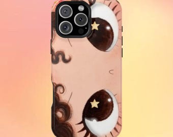 Cartoon Star Eyes Phone Case – Impact Resistant MagSafe Compatible