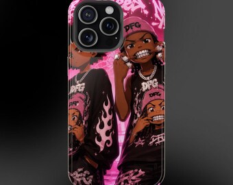 Boondocks Pink & Black Phone Case - MagSafe Compatible