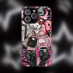Y2K Hello Kitty Graffiti Phone Case image 1