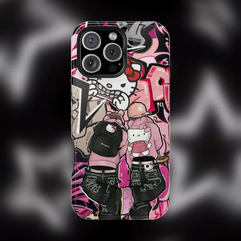 Y2K Hello Kitty Graffiti Phone Case image 1