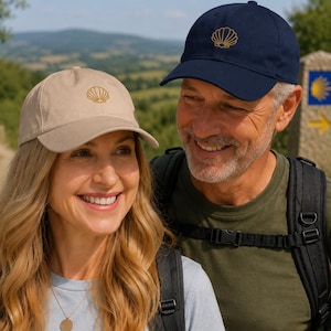 Bestickte Camino De Santiago Hut, Frances The Way, Pilgergeschenk, Sonnenschutz, Jakobsmuschelhut, Wallfahrt