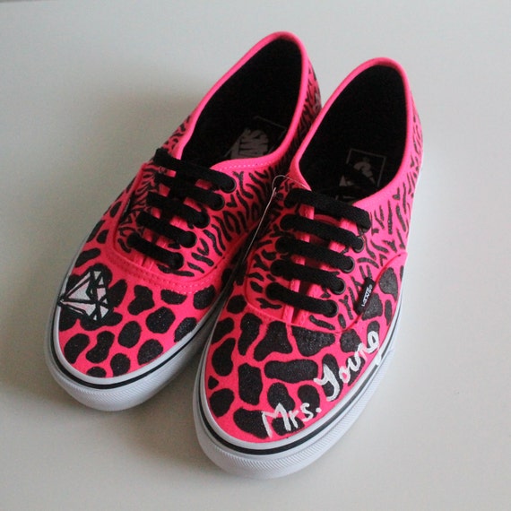 vans animal print trainers