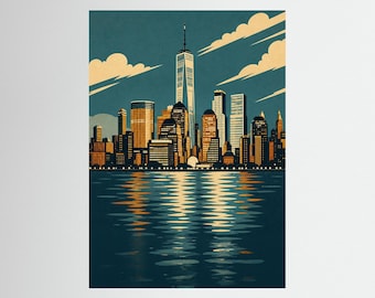 Freedom Tower on the Hudson at Night