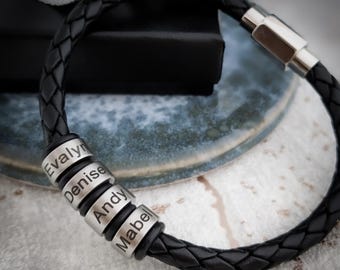 Christmas Gifts For Men, Personalized Jewelry, Mens Bracelet, Wedding Anniversary Gift, Custom Gift For Him