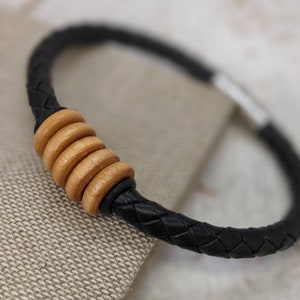 Pulsera de madera, regalo para el 5.º aniversario, regalos de madera para el esposo, regalo de madera para él, 5 años, 5.º aniversario de bodas