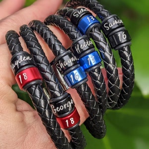 Pulsera de cuero para adolescentes, regalos de cumpleaños para niños, regalos únicos para él, regalos para hijos