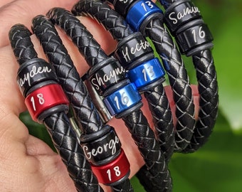 Teenager Lederarmband, Geburtstagsgeschenke für Jungen, einzigartige Geschenke für ihn, Sohn Geschenke