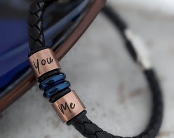 Copper Anniversary Gifts For Men, Personalized Jewelry, 9th Anniversary, Copper Gift For Him