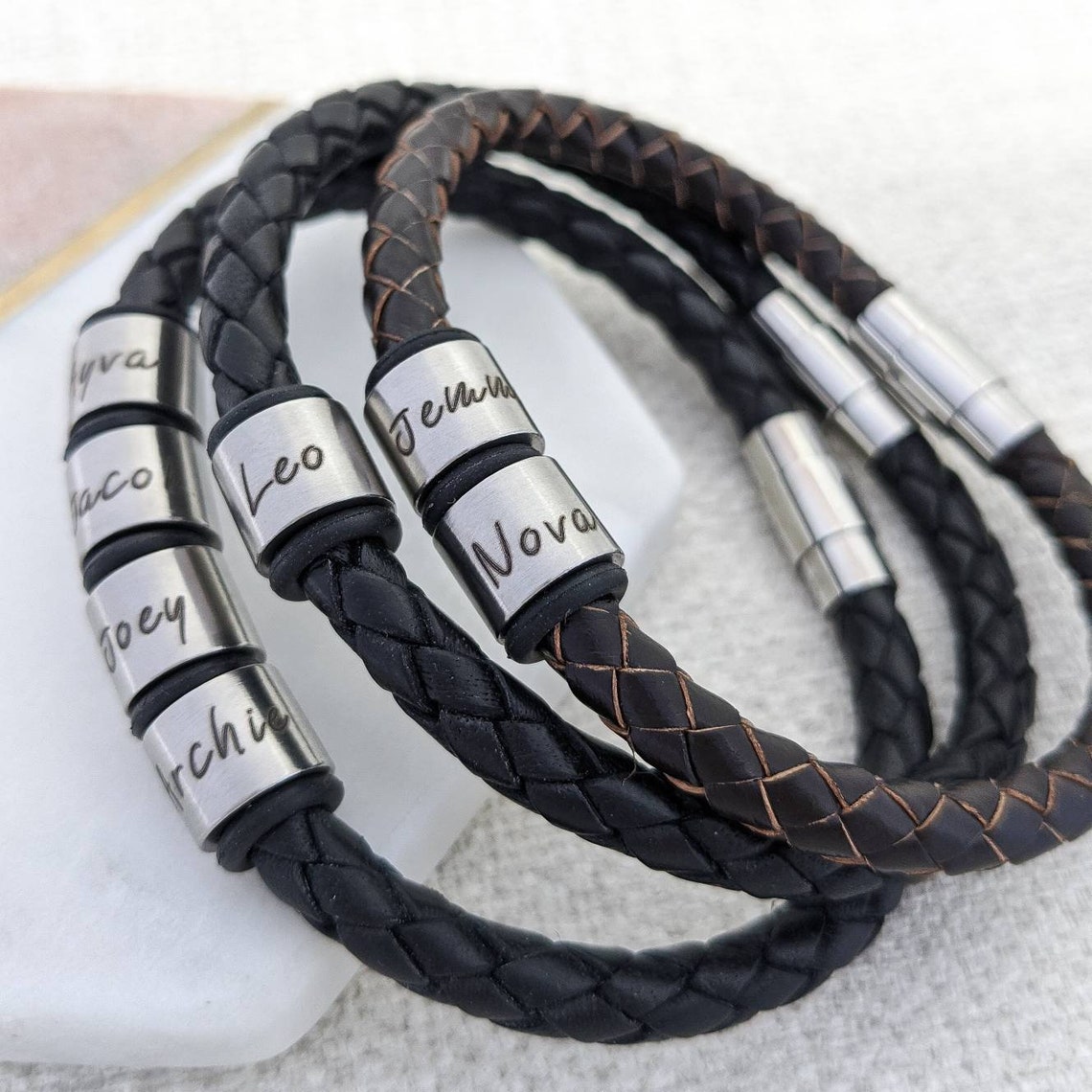 Christmas gift for him boyfriend gift Personalized bracelet | Etsy