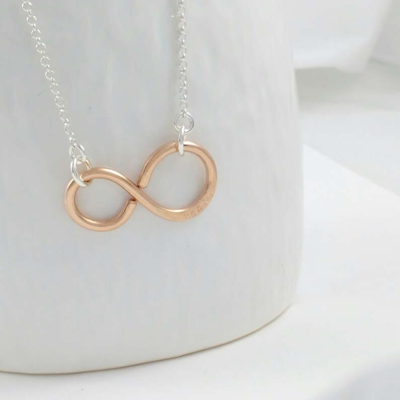 Bronze necklace bronze anniversary infinity 8th Etsy