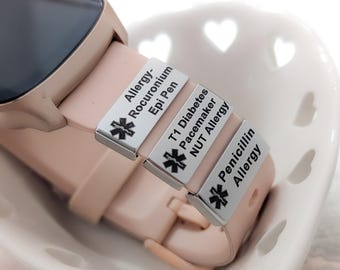 Medical Alert Smart Watch Charm, Medical ID Tag For Watch Band, Custom Medic Alert