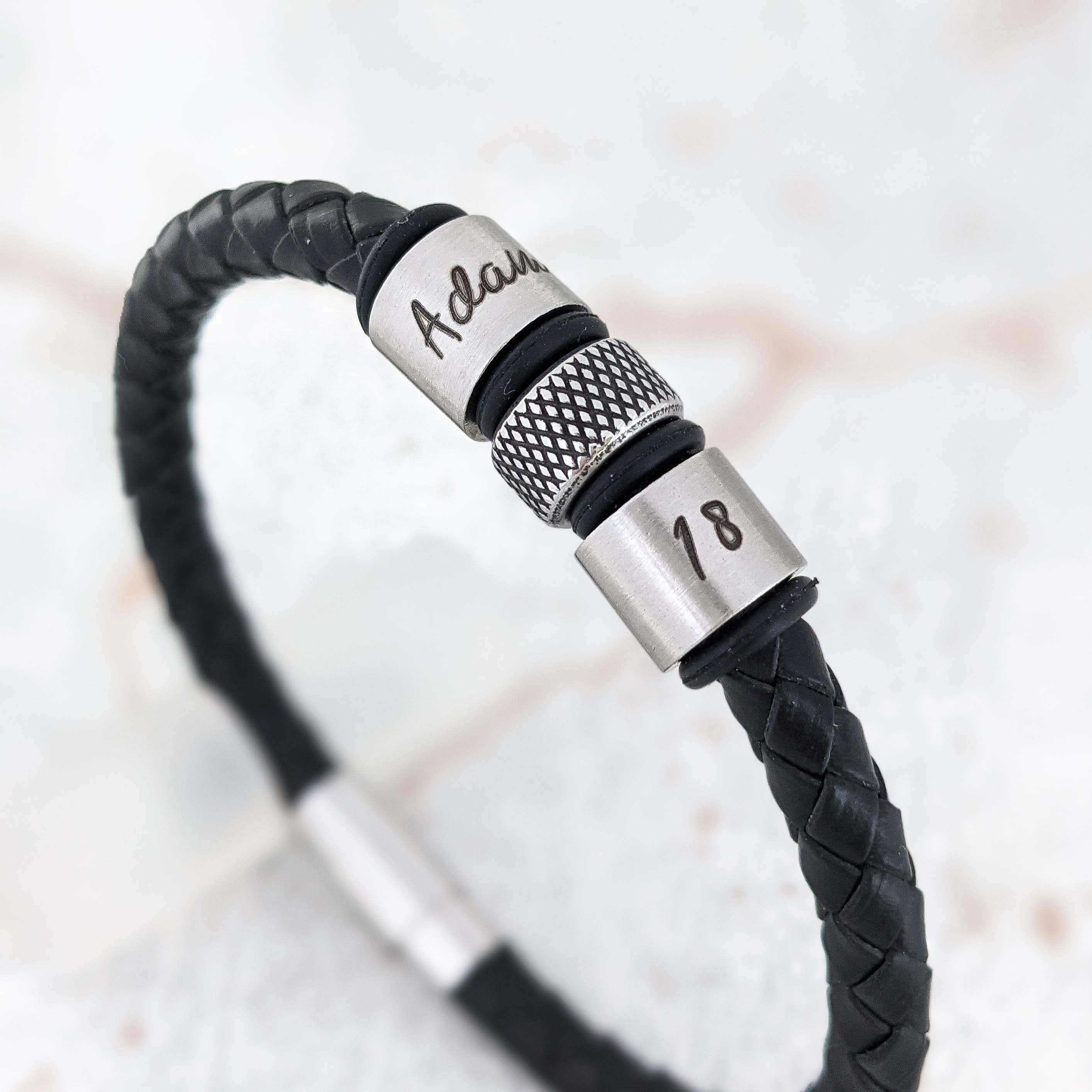 Custom bracelet men teenage boy gifts teenager birthday Etsy